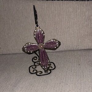 Fits and Floyd Elegant Purple Cross Pendant Hanging Dangling Decor